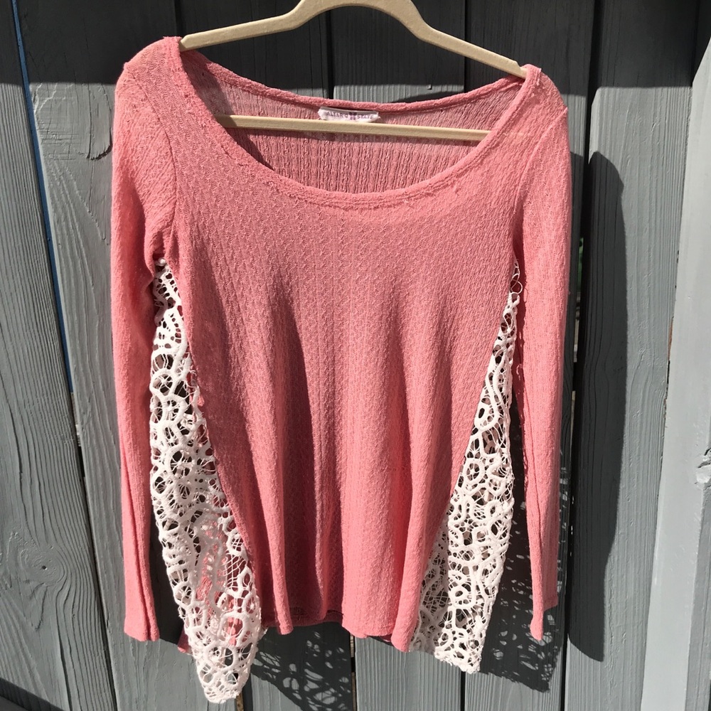 Altar’d State Pink Long Sleeve Top